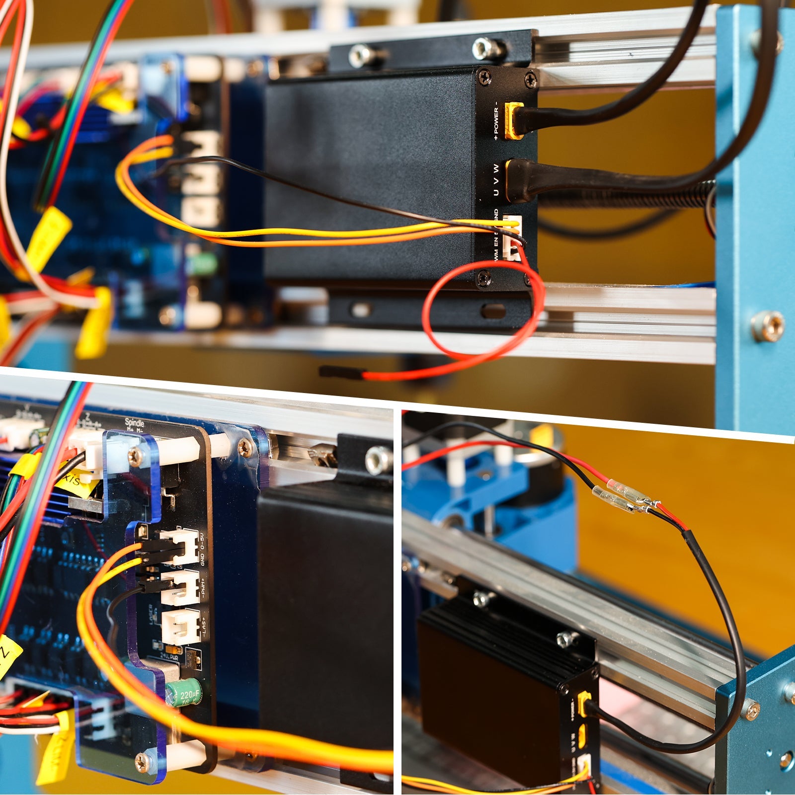 Open Box] 3018 φ44mm Brushless Motor Spindle Kit, 24V 12kRPM with