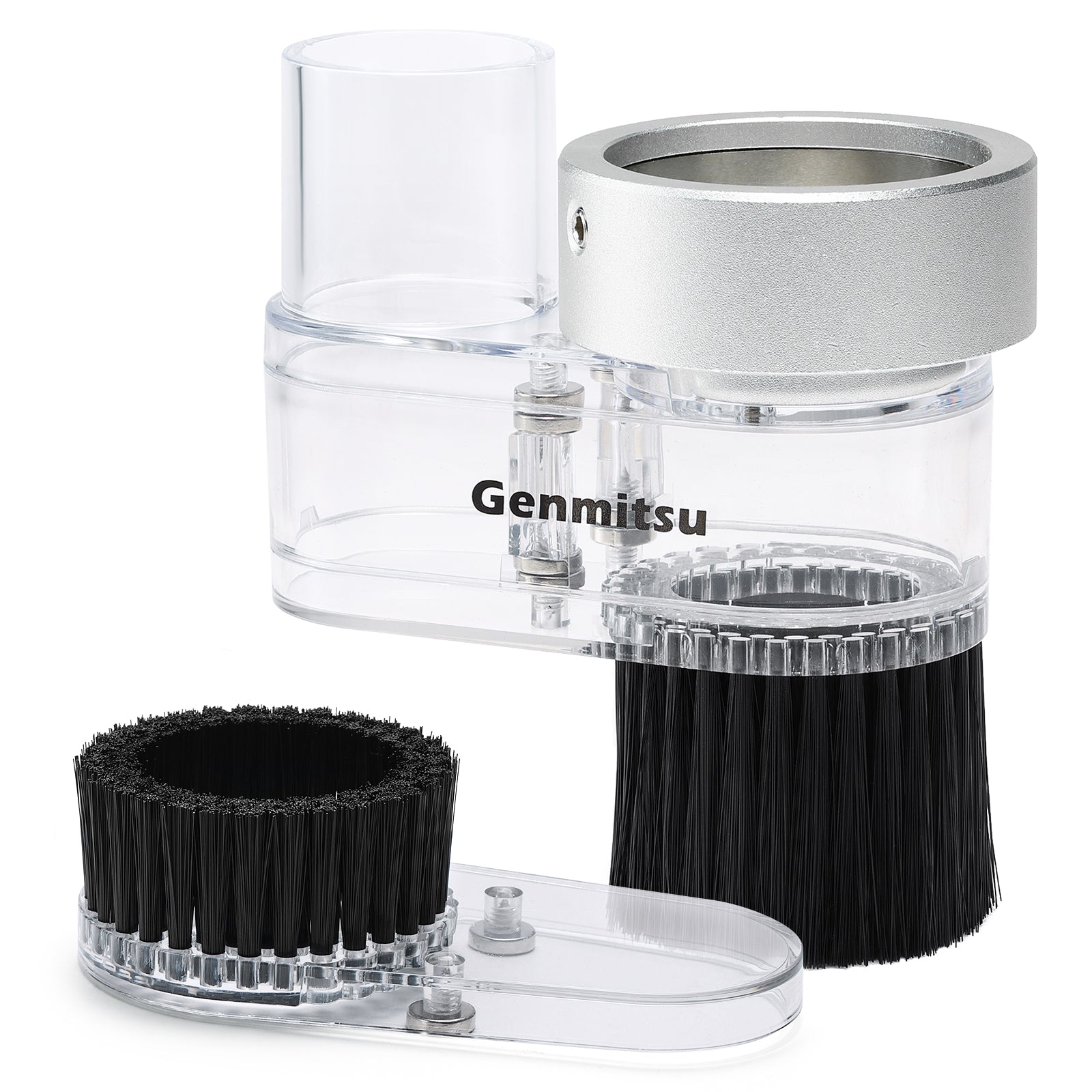 Clear CNC Dust Boot With 4" Vacuum Port & Magnetic Base - Fits 3.5" Spindle, Extended Reach