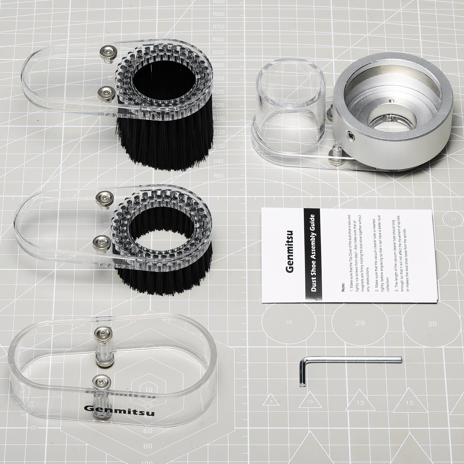 Genmitsu Φ52mm CNC Dust Boot ABS Aluminum Dust Shoe For 300-500W