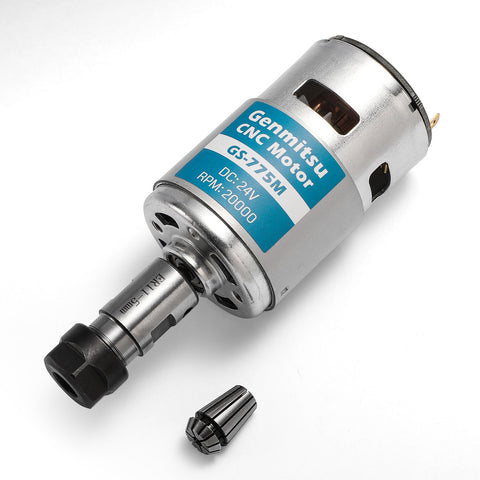 [Discontinued] [Open Box] GS-775MR 24V 20,000 RPM Spindle + Collet Holder + Motor Noise Suppression, for 3018 Series