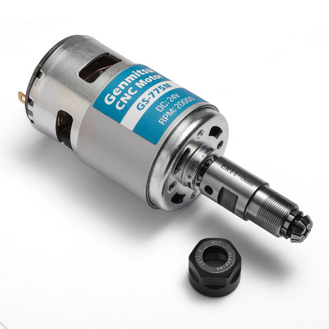 [Discontinued] [Open Box] GS-775MR 24V 20,000 RPM Spindle + Collet Holder + Motor Noise Suppression, for 3018 Series