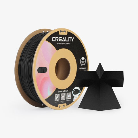 Creality CR-PLA Matte Texture 1.75mm PLA 3D Printing Filament 1kg, Matte Black