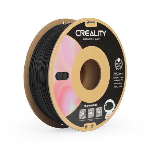 Creality CR-PLA Matte Texture 1.75mm PLA 3D Printing Filament 1kg, Matte  Black