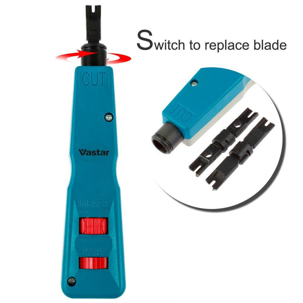 [Discontinued] Vastar Network Wire Punch Down Impact Tool with Two Bla ...