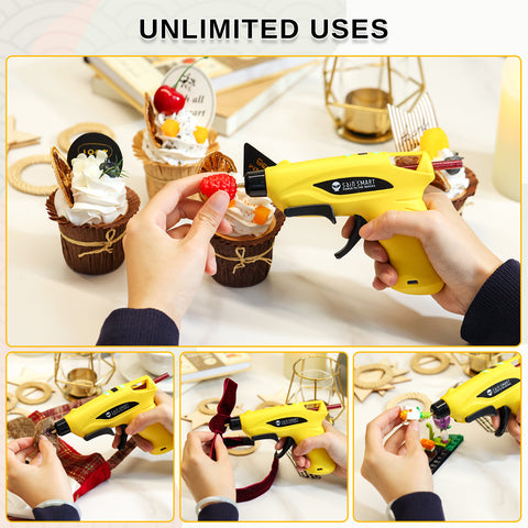 Mini Cordless Hot Glue Gun, for Ornaments, DIY Decors, Arts & Crafts