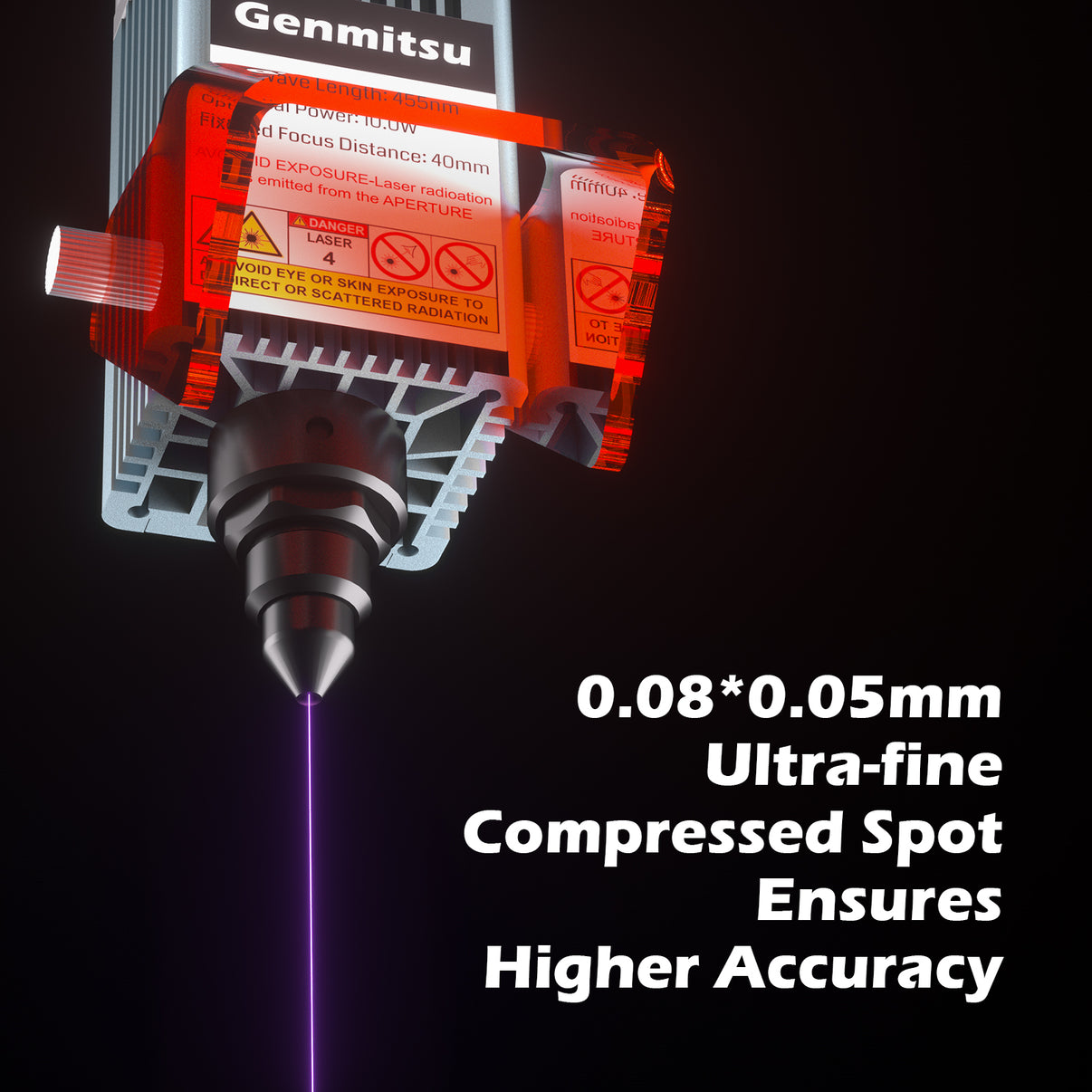 Genmitsu 10W Compressed Spot Fixed Focus FAC Laser Module with Air ...