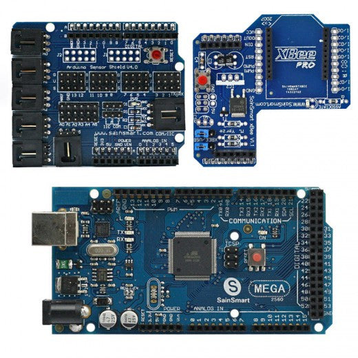 SainSmart MEGA ATmega2560 with Sensor Shield V4 and XBee Shield