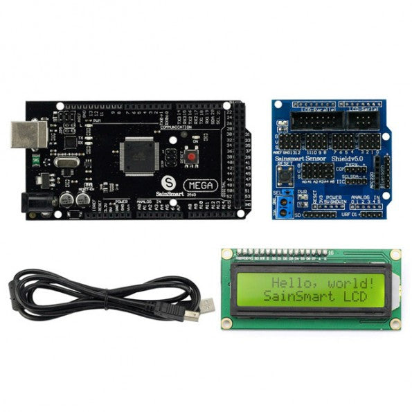 SainSmart Mega2560 R3 with Sensor Shield V5 and IIC 1602 Display