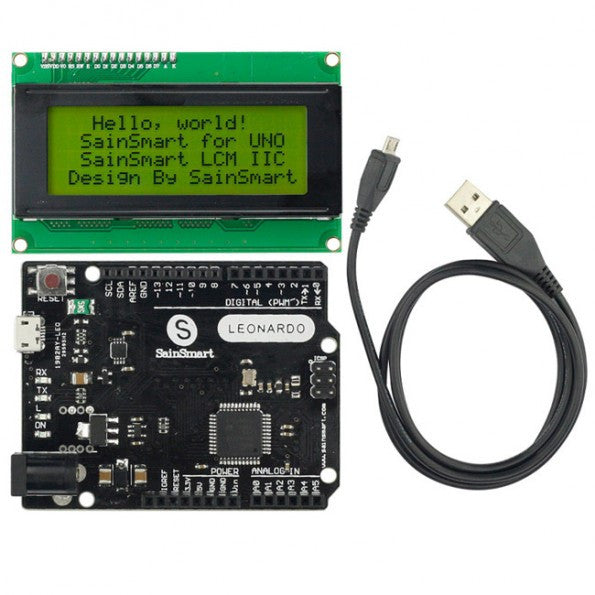 SainSmart Leonardo R3 ATMEGA32U4 + IIC LCD 1602 Screen Kit - Thumbnail 5