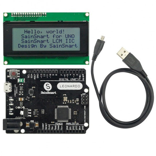 SainSmart Leonardo R3 ATMEGA32U4 + IIC LCD 1602 Screen Kit