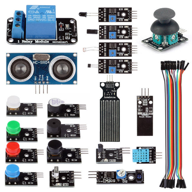 SainSmart Sensor Modules Starter Kit for Arduino UNO Mega LCD Relay ...
