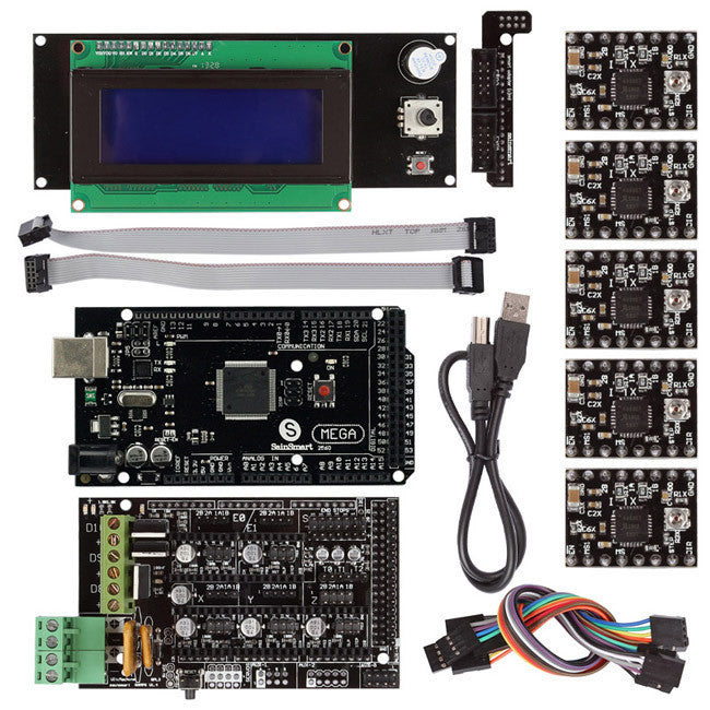 Mega2560 + Smart LCD 2004 Controller A4988 + RAMPS 1.4 Kit