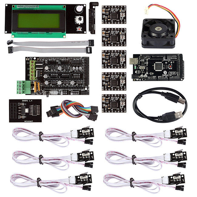 SainSmart RAMPS 1.4+Mega 2560 R3+A4988+Opto Endstop Switch 3D Printer Kit