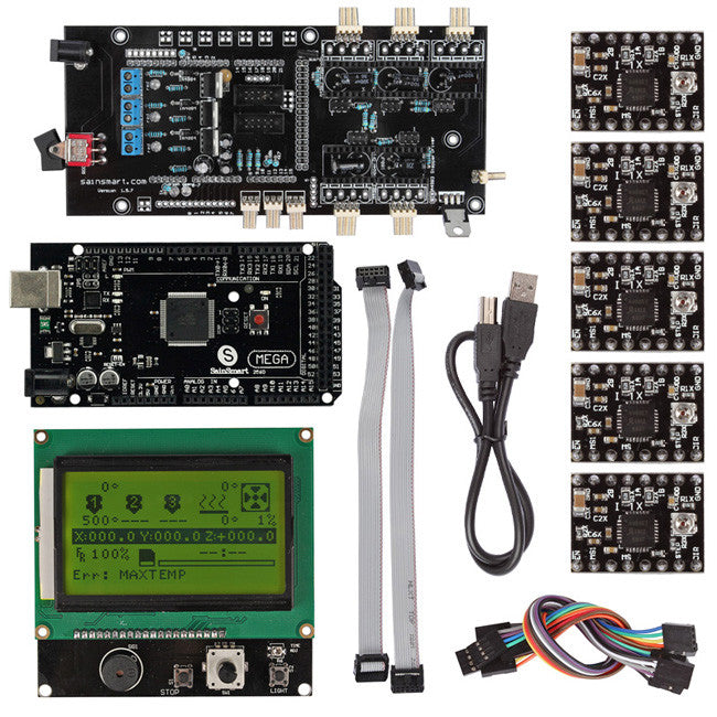 Mega 2560+ 128x64 LED Controller + Ultimaker 1.5.7 3D Printer Kit - Thumbnail 3