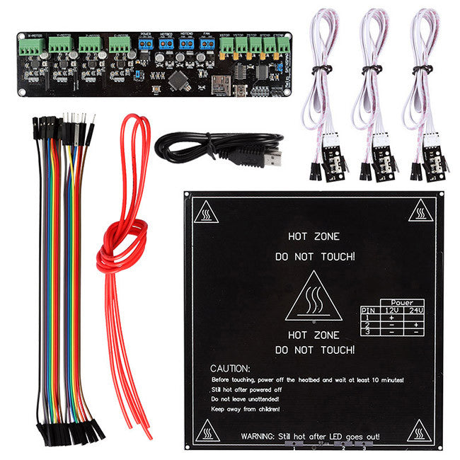 Melzi+Mechanical Endstop+MK2B Heatbed 3D Printer Kit For RepRap