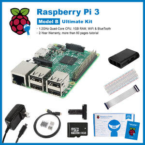 [Discontinued] Raspberry Pi 3 Ultimate Kit, Black ABS Case