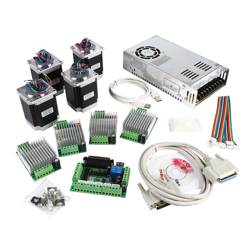 [Discontinued] CNC 5-Axis Kit 3 with TB6600 Motor Driver Mach3, Breakout Board, Nema23 270 oz-in Stepper Motor and 24V Power Supply