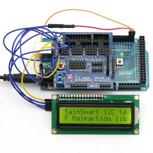 SainSmart Mega2560 R3 with Sensor Shield V5 and IIC 1602 Display - Thumbnail 2