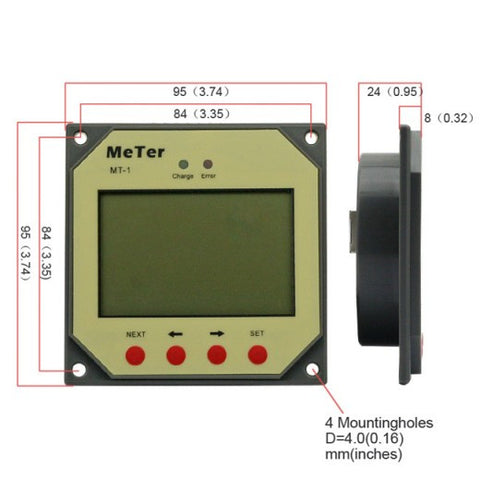 [Discontinued] Solar Regulator 12-15A 12/24V, Remote Meter LCD Display
