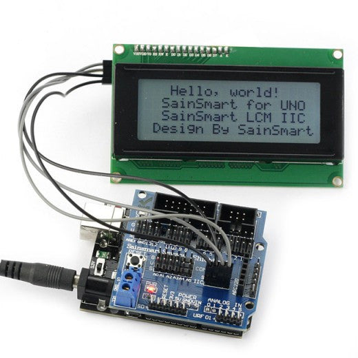 [Discontinued] UNO R3+ Sensor V5 + LCD2004 Arduino UNO MEGA R3 Mega2560 Duemilanove Nano Robot