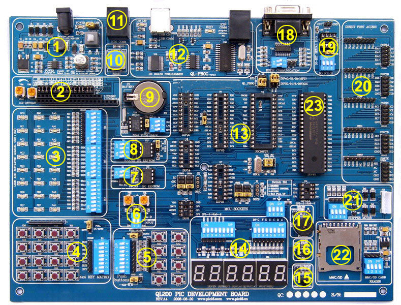 QL200 PIC Microchip MCU Development Board & USB Programmer Kit - Thumbnail 5