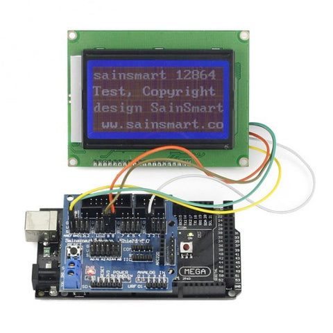 [Discontinued] SainSmart Mega2560 R3+12864 LCD+Sensor Shield V5 Kit For Arduino AVR ATmega8U2