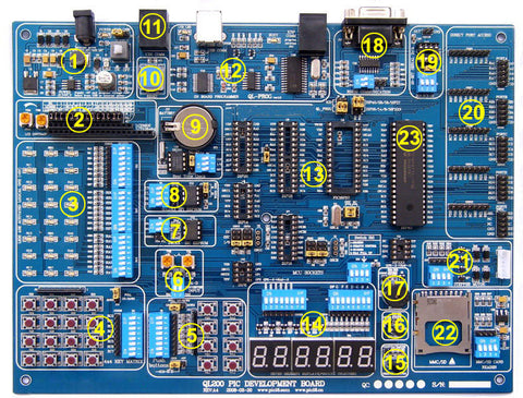 [Discontinued] New QL200 PIC Microchip MCU Development Board & USB Programmer Kit 1602 LCD ICD