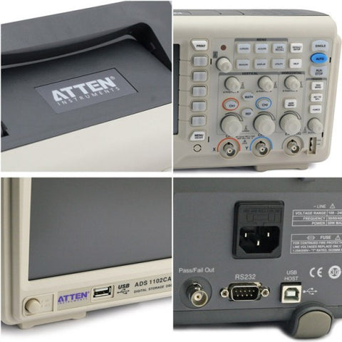 [Discontinued] ATTEN ADS1102CAL 100MHz 1G Digital Oscilloscope *New Model with 7" LCD*