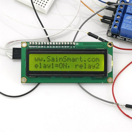 [Discontinued] SainSmart UNO + 2-Channel Relay Module + IIC 1602 LCD Y ...