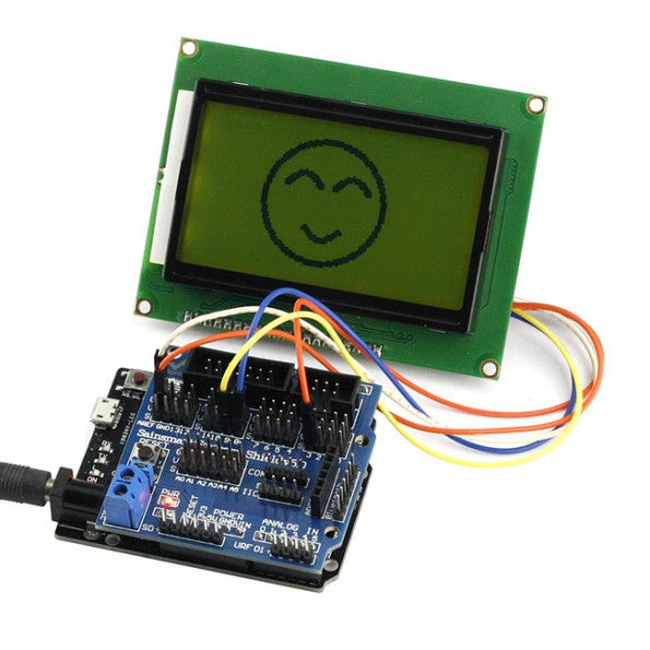 SainSmart Leonardo R3+12864 LCD Yellow+Sensor Shield V5 Kit - Thumbnail 3