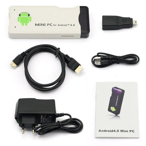 [Discontinued] MK802 Mini PC Android 4.0.4 WIFI Google IPTV Smart TV Box 1GB DDR3 4GB ROM A10, European Standard