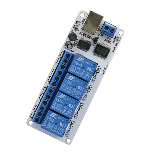 SainSmart 4-channel 5V USB Relay Module for Automation Robotics ...
