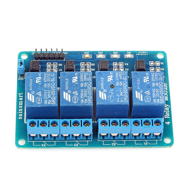 SainSmart 4-Channel 5V Relay Module for Arduino Raspberry Pi ...