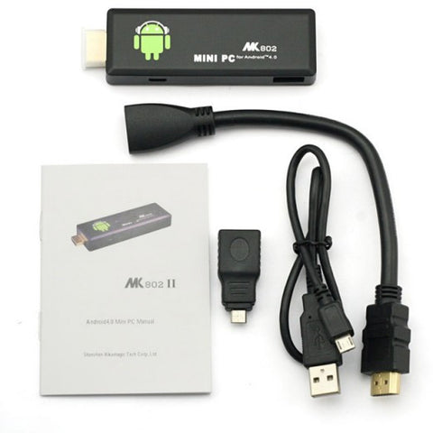 [Discontinued] MK802 II 3rd Generation Android 4.0.4 Mini PC +RC11 Wireless Mini 2.4GHz Air Mouse Keyboard