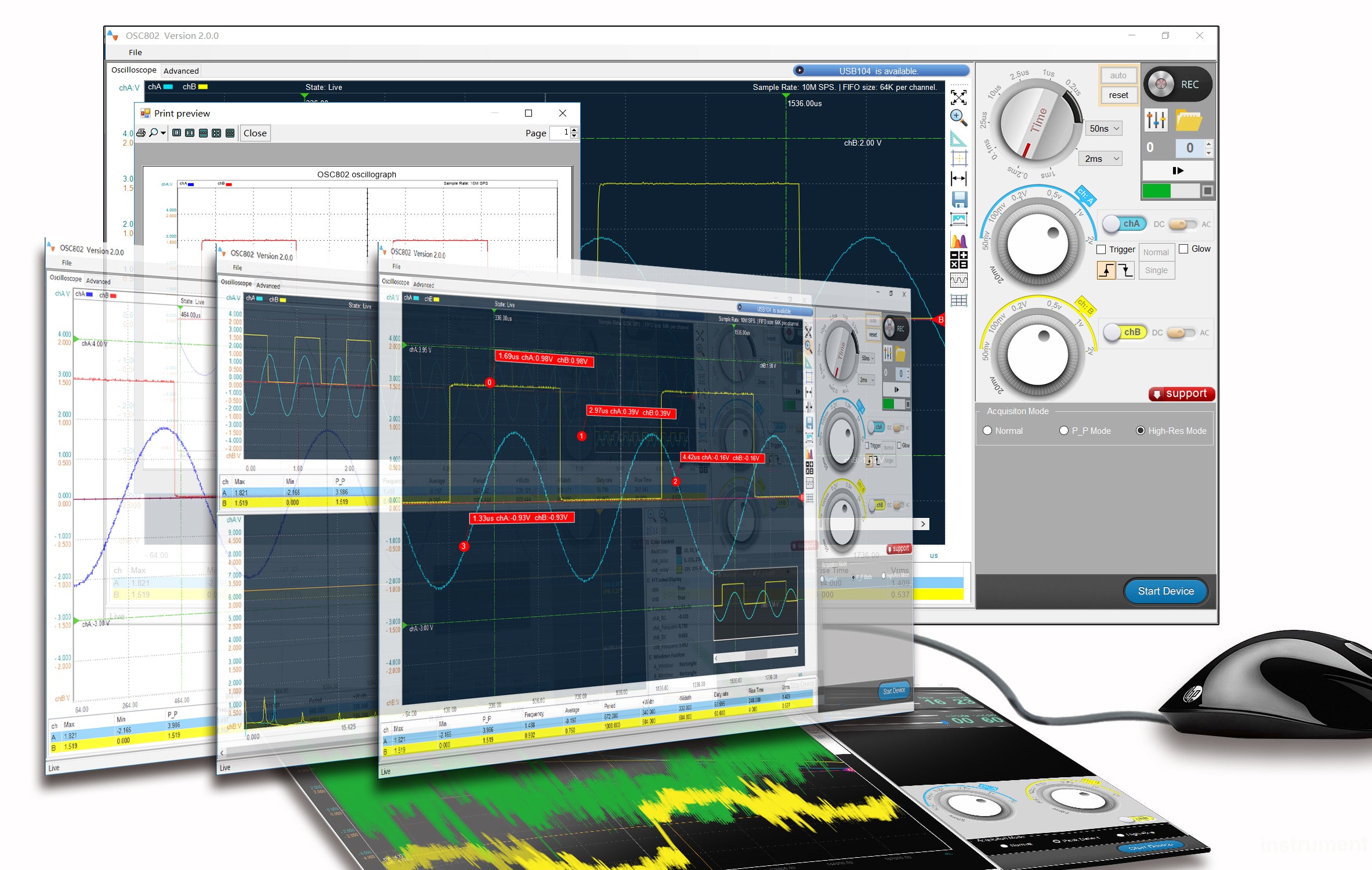 Discontinued] SainSmart DS802 Dual Channel Virtual PC Oscilloscope