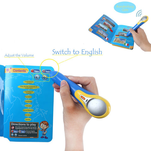 [Discontinued] SainSmart Jr. 2016 NEW Explore Journey EJ-100 Geography Learn Globe with Touch Panel + Interactive Touch Pen + English Learning Book, Ideal Holiday Birthday Gift for Kids Education