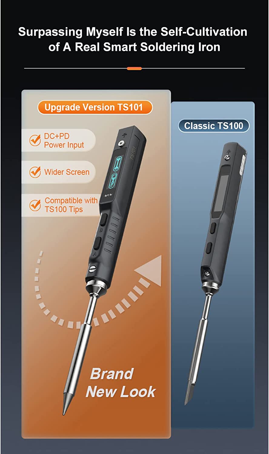 [Discontinued] TS101 65W Smart Soldering Iron with TS-B2 Tip & USB Typ ...