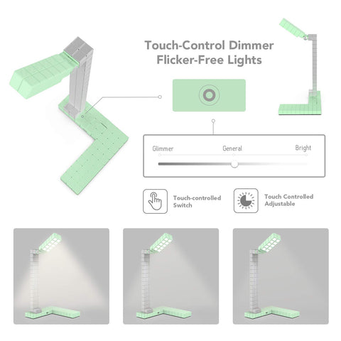 [Discontinued] Modular LED Desk Lamp Gradual Dimmable STEM Learning Table Light Green