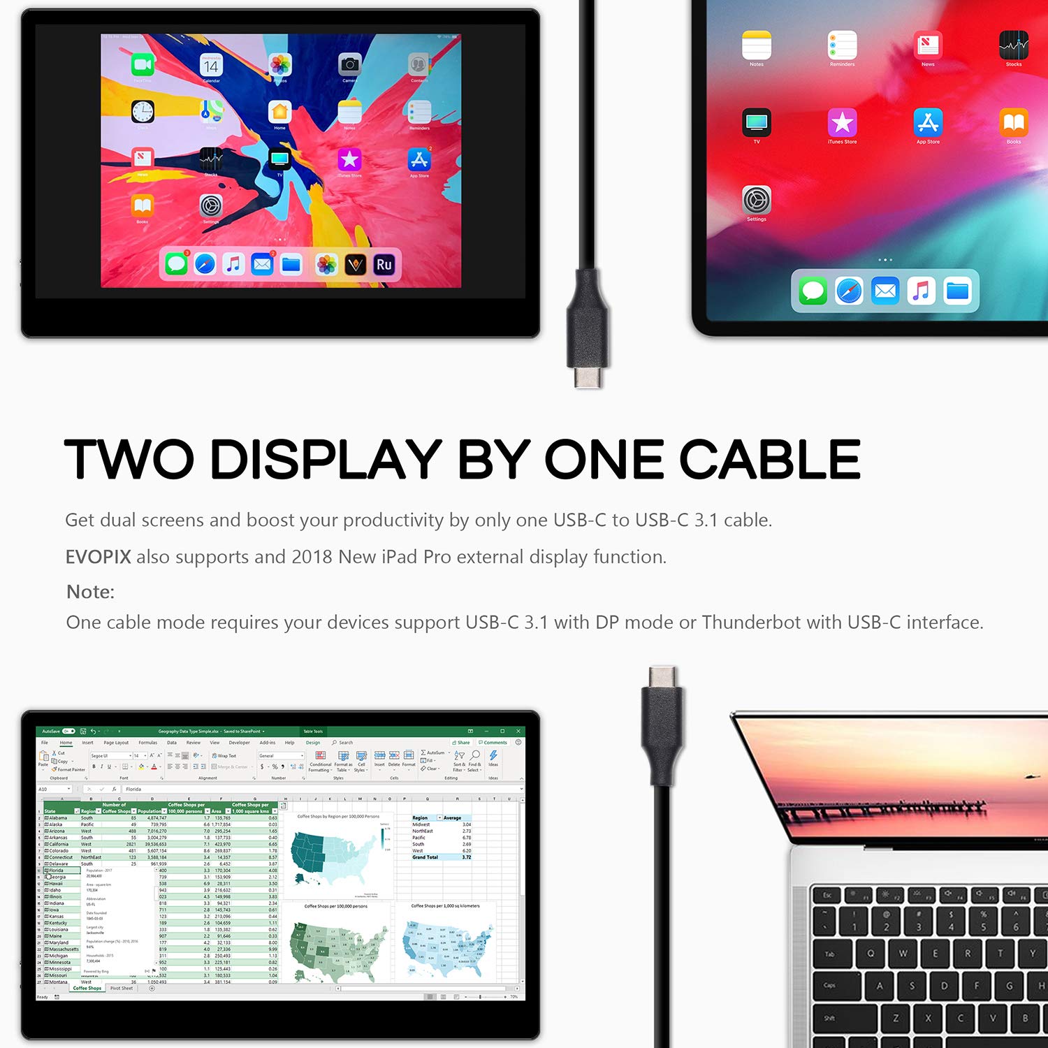 EVOPIX FHD Multi-Touch Portable Monitor - Thumbnail 5