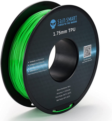 Neon Green, Cyberpunk Color TPU Filament 1.75mm 0.8kg/1.76lb
