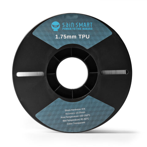 Flexible 87A TPU Filament 1.75mm, 1kg, Transparent