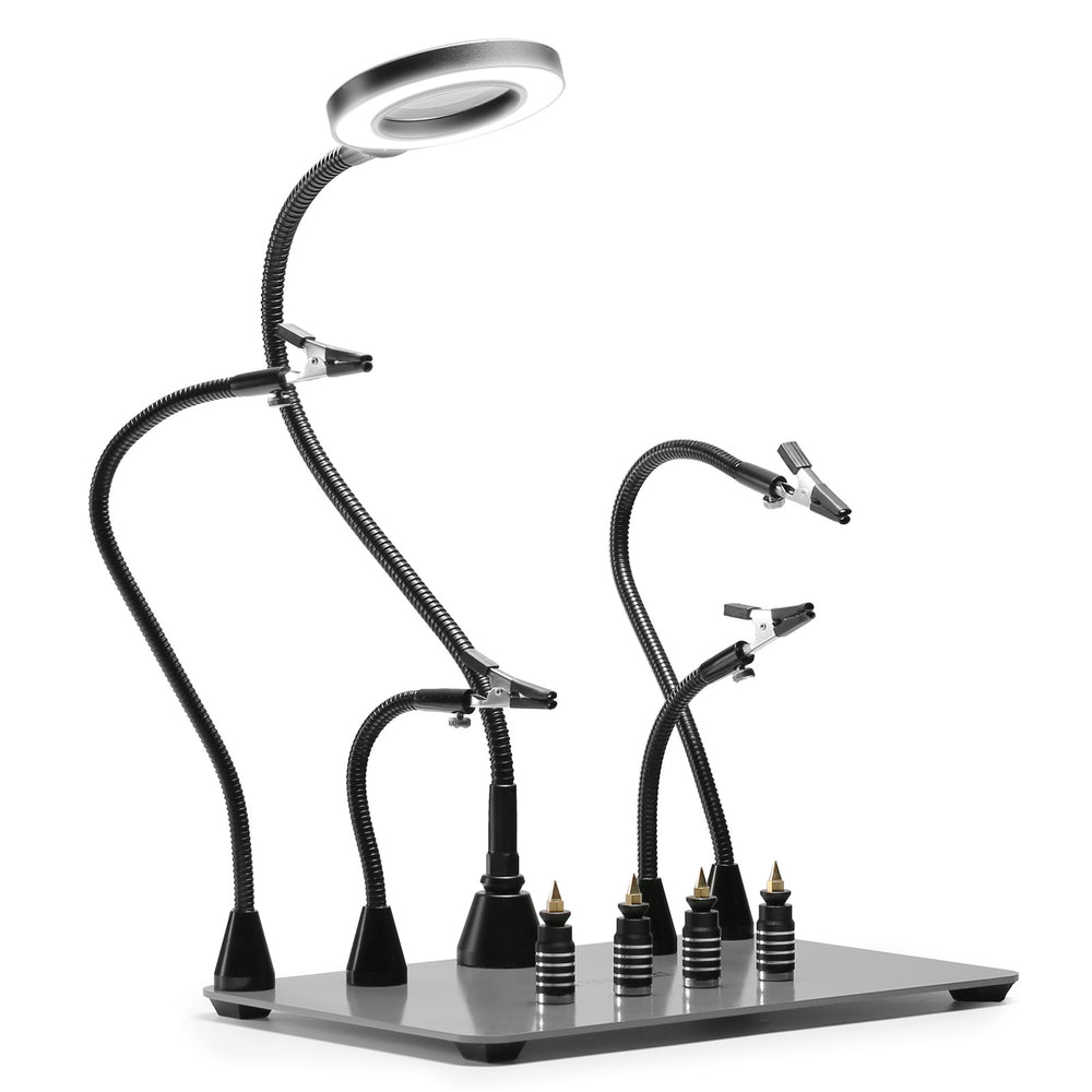 eWINNER Welding Repair Tools Third Hand Soldering Solder Iron Stand Holder Station Magnifying Glass Clamp 5 LED Clip Magnifier price in UAE | Amazon UAE eWINNER Welding Repair Tools Third Hand Soldering Solder Iron Stand Holder Station Magnifying Glass Clamp 5 LED Clip Magnifier price in UAE | Amazon UAE
