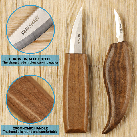Wood Carving Tools Set+Cut Resistant Gloves,Spoon Carving Hook Knife, Wood  Carving Whittling Knife, Chip Carving Detail Knife, Leather Strop and