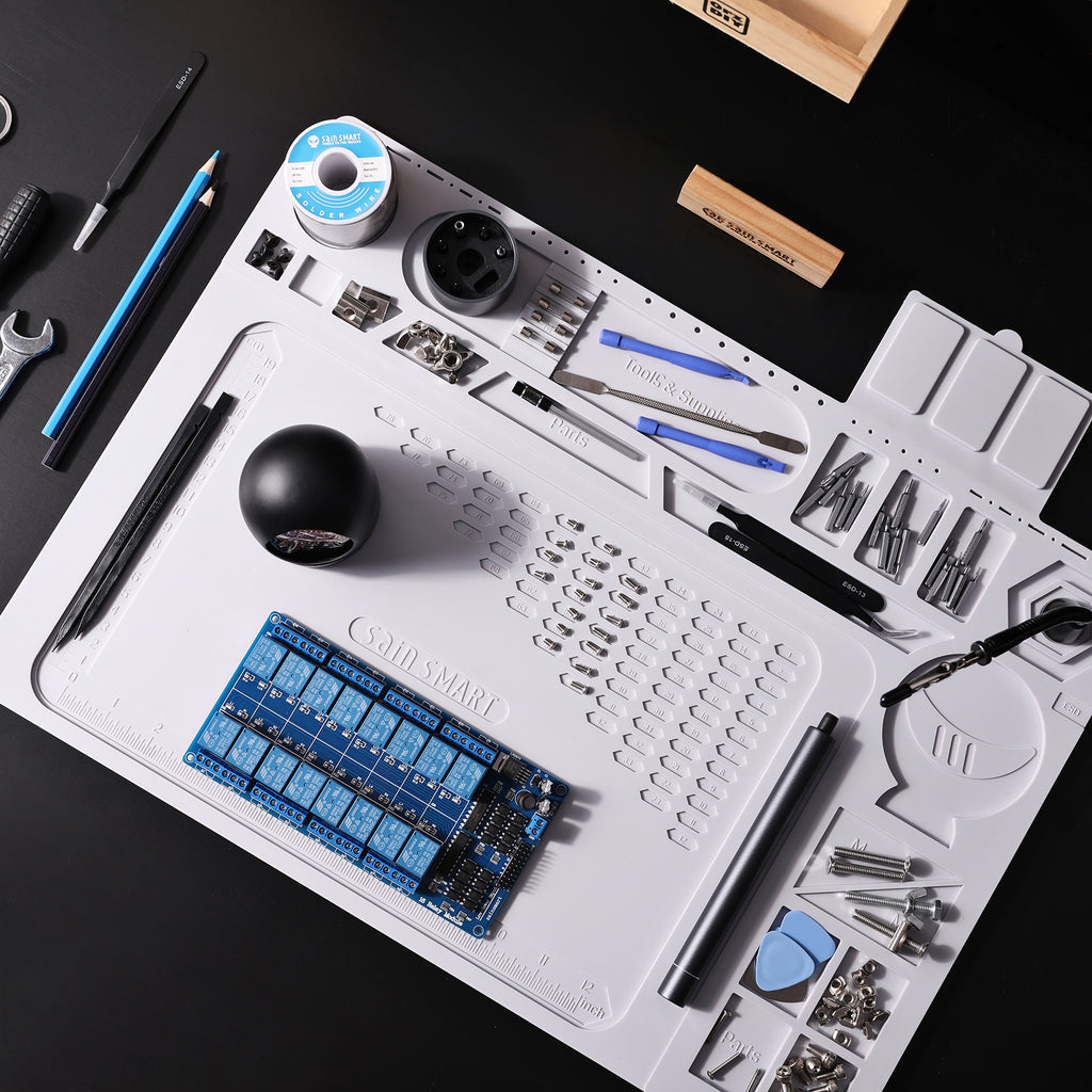 Large Anti-Static Magnetic Silicone Soldering Mat for Repair Work, 20 ...