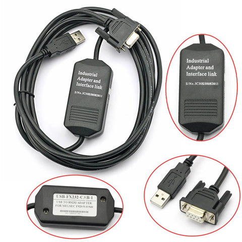 New For Mitsubishi F920/930/940 Programming Cable USB FX 232CAB 1 New For Mitsubishi F920/930/940 Programming Cable USB FX 232CAB 1