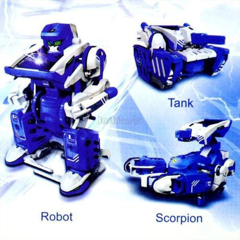 [Discontinued] SainSmart Jr. 3 in 1 Educational DIY Solar Robot Tank Model Kit Toy Christmas Gift